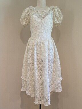 NEW $469 RARE FOR LOVE AND LEMONS IVORY HEIRLOOM LACE DRESS SIZE S